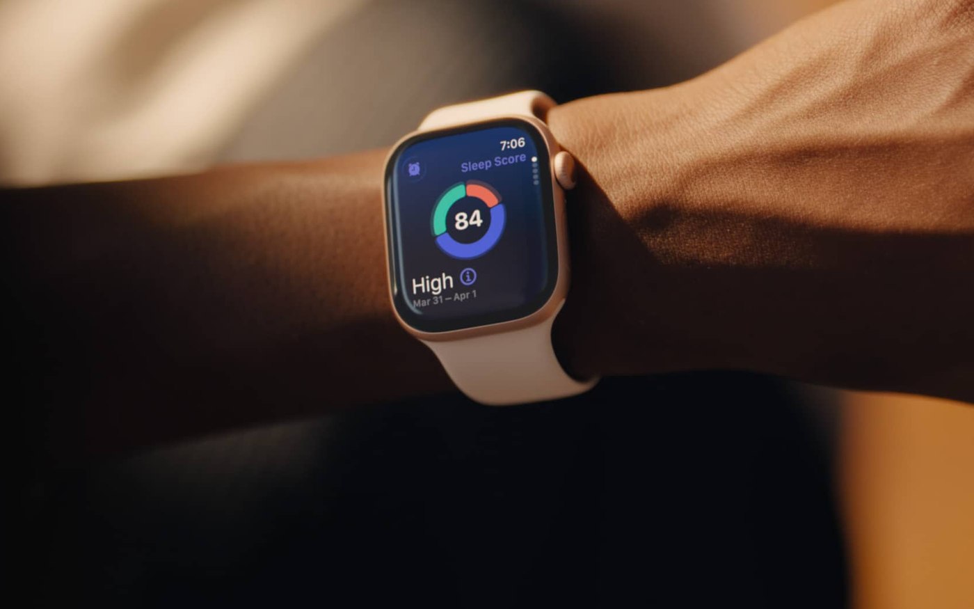Apple Watch Series 11 on a wrist showing a health complication